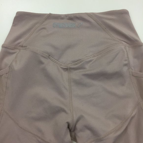 GYMSHARK Light Mauve Pink Dry Moisture Wicking Sheer Mesh Insert Leggings Pants - Picture 10 of 13